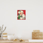 Vintage Santa Poster (Keuken)
