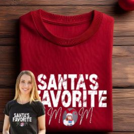 Vintage Santa's Favorite Mom Gift  Tri-Blend Shirt