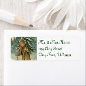 Vintage sapin de Noël Étiquettes de adresse (En situation)