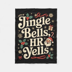 Vintage Sarcastische Retro Hr Overtreding Kerstmis Fleece Deken