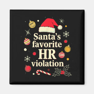 Vintage Sarcastische Retro Hr Overtreding Kerstmis Magneet