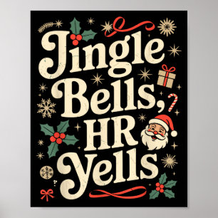 Vintage Sarcastische Retro Hr Overtreding Kerstmis Poster