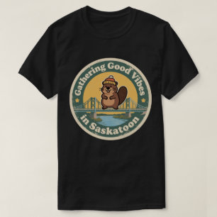 Vintage Saskatoon SK Goede Vibes Cadeau T-shirt