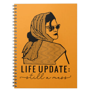 Vintage Sass "Life Update: Still a Mess" Retro Notitieboek