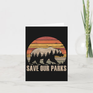 Vintage Save Ons Nationale Parken Protect Retro Wa Kaart