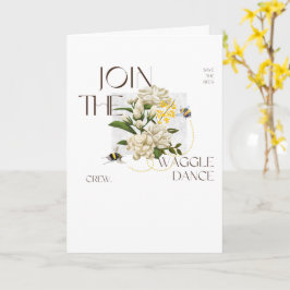 Vintage Save the Bees Waggle Dance Science teacher Kaart