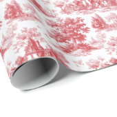 Vintage Scarlet Château Wedding Cadeaupapier (Rol Hoek)