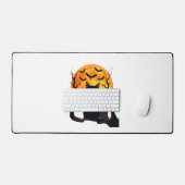 Vintage Scary Christmas Cat Costume Retro Cat Moon (Clavier et souris)