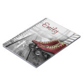 Vintage schaatsen notitieboek (Linkerzijde)