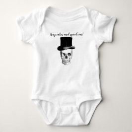 vintage schedel Keep calm en spook op baby body Romper