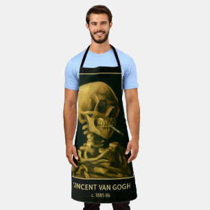Vintage Schedel Roken – Unieke Van Gogh geïnspiree Schort