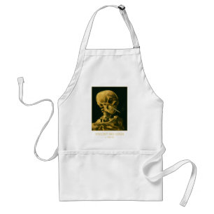 Vintage Schedel Roken – Unieke Van Gogh geïnspiree Standaard Schort