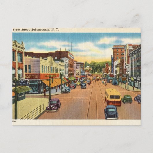 Vintage, Schenectady New York Briefkaart (Voorkant)