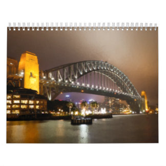 Vintage Schilderachtige Sydney Harbour Bridge Kalender