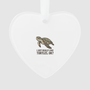 Vintage Schildpad Liefhebber Grappig Zee Schildpad Ornament