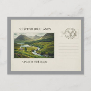 Vintage Schotse Hoogland Natuuransichtkaart Briefkaart