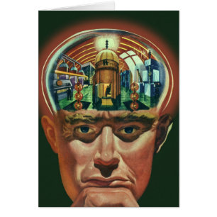 Vintage Science Fiction, Alien Brain in Laboratory