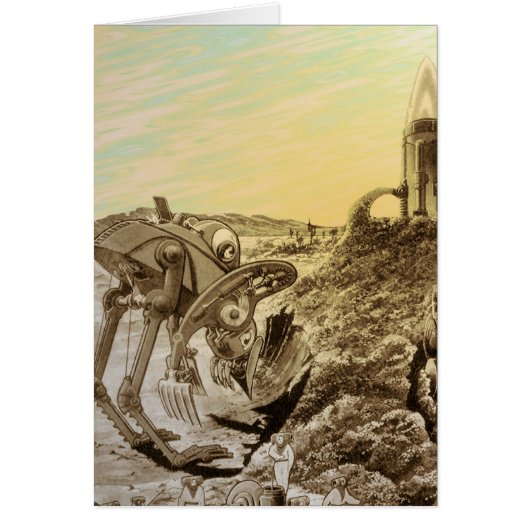 Vintage Science Fiction Aliens Planète Constructio (Devant)