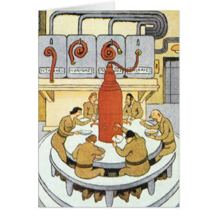 Vintage Science Fiction, Labratory Scientists Eat