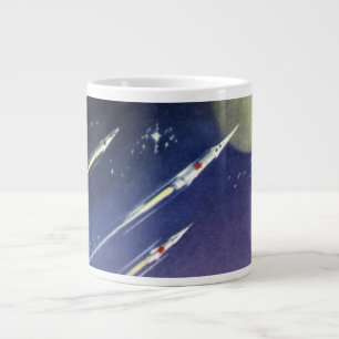 Vintage Sciencefiction-raketten in de ruimte per p Jumbo Beker