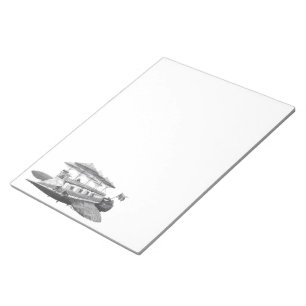 Vintage Sciencefiction Steampunk Luchtvaartuig Ecl Notitieblok