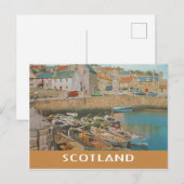 Vintage Scotland Crail Harbour Briefkaart (Voorkant / Achterkant)