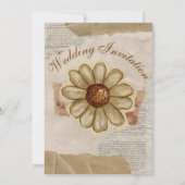 Vintage Scrapbook Botanical Wedding Invitation (Dos)