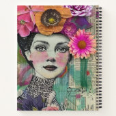 Vintage Scrapbook Collage Gezicht (5) Notitieboek (Achterkant)