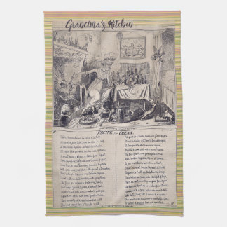 Vintage Script Family Recipe Name Kitchen Towel  Theedoek