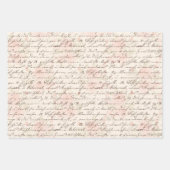 Vintage Script Inpakpapier Vel (Voorkant 3)