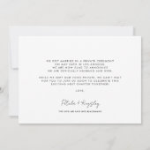 Vintage script rétro Juste marié carte photo (Dos)