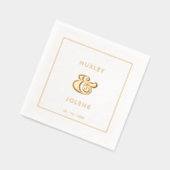 Vintage script rétro mariage or (Gauche)