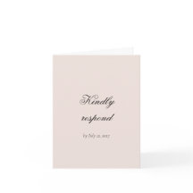 Vintage Script RSVP Kaart met Sfeervolle Bloemkuns