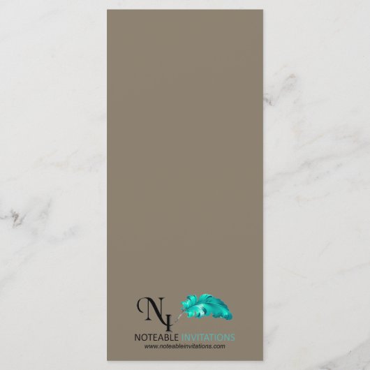 Vintage Sea Animals Beach Wedding Menu (Dos)