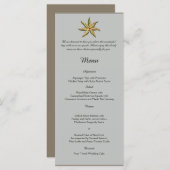 Vintage Sea Animals Beach Wedding Menu (Devant / Derrière)