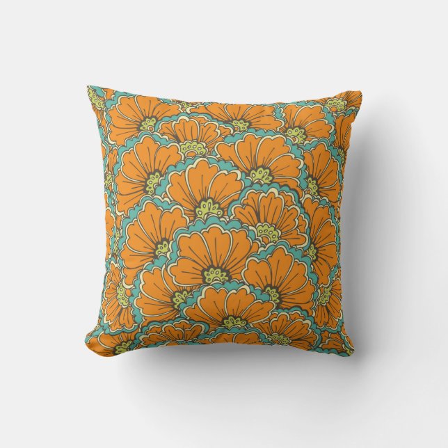 vintage seamless eastern pattern kussen (Voorkant)