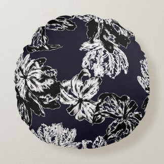 Vintage seamless pattern flowers and floral patter rond kussen
