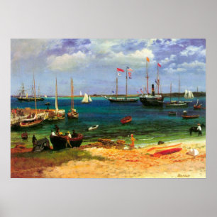 Vintage Seascape, Nassau Harbor door Bierstadt Poster