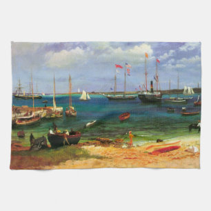 Vintage Seascape, Nassau Harbor door Bierstadt Theedoek