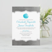 Vintage Seashells Invitation de mariage de destina (Debout devant)
