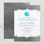 Vintage Seashells Invitation de mariage de destina (Devant / Derrière)