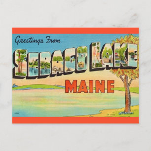 Vintage Sebago Lake Maine  Briefkaart