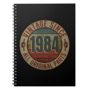 VINTAGE SEDERT 1984 ALLE ORIGINELE ONDERDELEN. NOTITIEBOEK