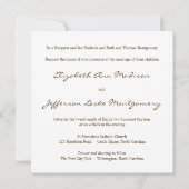 Vintage Sepia Cathedral bruiloft Kaart (Achterkant)