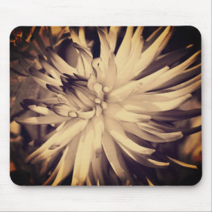 Vintage Sepia Dahlia Flower Muismat