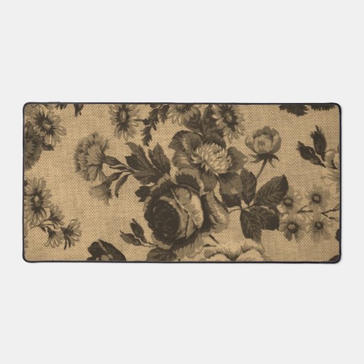 Vintage Sepia Floral, Antiek Bureaumat (Voorkant)