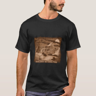 Vintage Sepia Historical Frontier Scene Graphic T- T-shirt