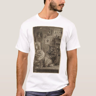 Vintage Sepia Kattattoo-artiest – Grappige Victori T-shirt