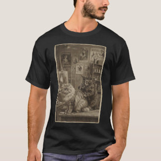 Vintage Sepia Kattattoo-artiest – Grappige Victori T-shirt