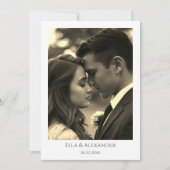 Vintage Sepia Photo Save The Date (Voorkant)
